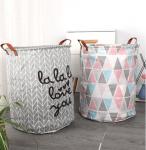 **Корзина для вещей и игрушек "Треугольники" розовая
