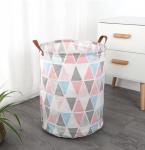 **Корзина для вещей и игрушек "Треугольники" розовая