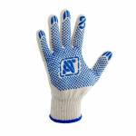 Перчатки х/б с ПВХ Люкс, 50 гр, белые (р.9) 10 класс, 10 пар/уп, цена за пару, 304/9 АлТекс/Сибшнур