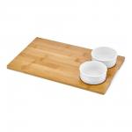 Доска сервировочная с 2-мя мисками Bamboo, 36*22см, миски 9см