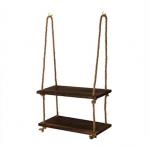 QWERTY Полка на канатах Tivat, 2 яруса 40*20, толщина 1,5  см /1