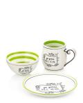 Beata casa Набор для завтрака: кружка, тарелка и чашка, желтый