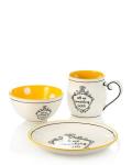 Beata casa Набор для завтрака: кружка, тарелка и чашка, желтый