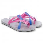 Пляжная обувь 845-серебряный/н.розовый/н.голубой/