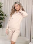 - Костюм из футера 2х-нитки с шортами - бермуды "Нежный беж" (М-810)