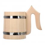 Кружка бондарная 1 л, липа, "Русский дух" "Банные штучки" в кор./6