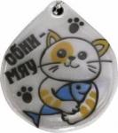 Брелок светоотражающий (капля) "Обни- мяу"