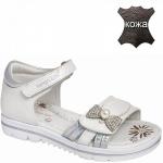 20-414A серебро Сандалии для девочек (26-31)/6