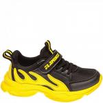 211K-F1-2201 черн/желт Кроссовки для мальчиков (26-31)/12
