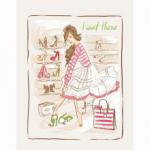 Полотенце вафельное кухонное "Девочки" туфли