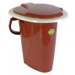Ведро-туалет пластмассовое "Адис" 16 л, 40х36,5х40,4 см, с ребром жесткости, терракотовый (Россия)