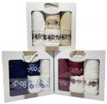 Набор полотенец махровых Гюрсан Турция, 22/887,  4 предмета 50*90-2 шт+70*140 - 2 шт