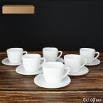 Кофейный  набор 12 предметов 120 мл / FXB120/FBD120-6 (WHITE ) /12/ серая коробка