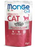 Monge Cat Grill Pouch паучи для стерилизованных кошек итальянская телятина 85 г