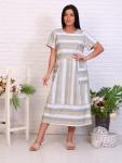 1136 Платье женское, р.50-60, цв. полоса