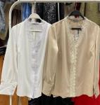 Блузка кружево спереди белая IS22