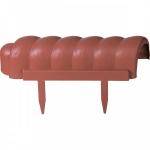 Бордюр "Волнистый", 7х350 см, терракот, Россия// Palisad