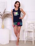 Костюм с шортами, принт "Граффити" (836-1)