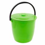 Ведро пластмассовое круглое 13 л, с крышкой, Light// Elfe