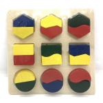 Деревянная игрушка вкладыш-сортер по фигурам (арт. 92-27)