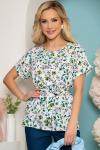 Блуза "Амади" (цветы на белом) Б3675
