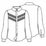 Блузка БЛ-18146-24 (комбинированная)