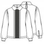 Блузка БЛ-18149-1м  (комбинированная)