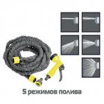 Шланг поливочный растягивающийся до 15м, с пистолетом-распылителем и коннектором 1/2 (уп.12) (168-004)