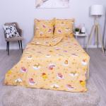 Детское постельное белье из бязи 1.5 сп 4098/1 Облачко желтый