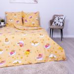 Детское постельное белье из бязи 1.5 сп 4098/1 Облачко желтый