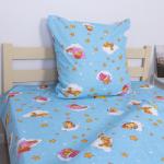 Детское постельное белье из бязи 1.5 сп 4098/2 Облачко голубой