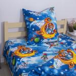 Детское постельное белье из бязи 1.5 сп 10074/1 Космики