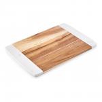 Доска сервировочная прямоугольная STATE, 40,5*27*1.3 см, белый мрамор