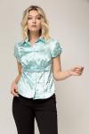 Атласная блуза с коротким рукавом 08213-1398