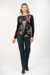 Блуза комбинированная с пайетками 92819-4001