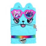 ClipStudio Зап.книжка плюшевая, 21х15см, 80л., "Нарядный зайка", замок, съемные пояс, подвеска,очки