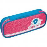 7020700 Пенал овальный Elephant,1 объёмное отделение,внутренняя створка для канцтоваров. Non-branded