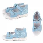 (голубой,63) Сандалии ТОТТА из натуральной кожи,