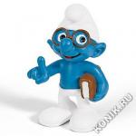 Фигурка Schleich Гномик смурф Умник с книгой