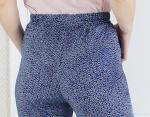 Брюки "масло-холодок"мелкие цветочки