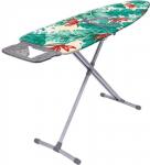 Доска гладильная "Nika 10" 122*40 см, h=до 90 см, стол/мет. моноблок, подставка, Н10/2 Троп. листья Nika