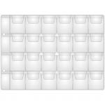 Лист для альбома OfficeSpace на 24 монеты 33 * 35, горизонтальный, 120 мкм., 220197