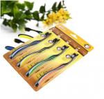 *Набор зубных щеток с бамбуковым углем и ионами золота (4 шт.)