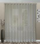Занавеска 3-01, 270х400, серебро (вуаль-жаккард с атласной полосой)