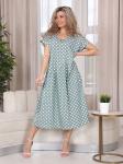 - Платье бохо "Зеленый горошек" (М-750)
