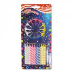 Свечи для торта Полоска с подставкой, 24 шт.