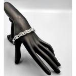 Браслет ручной работы из металлических бусин на витой основе из оцинкованной ювелирной проволоки