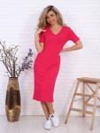 Платье вискозное, малина (853-3)