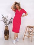 Платье вискозное, малина (853-3)