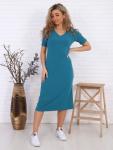 Платье вискозное, бирюза (853-2)
